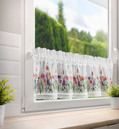 FIRANA GOTOWA BELLA NA TAŚMIE 150 X 30 CM BIAŁY