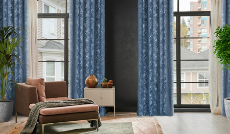 ZASŁONA GOTOWA LIVIA 140 X 250 CM CIEMNONIEBIESKI