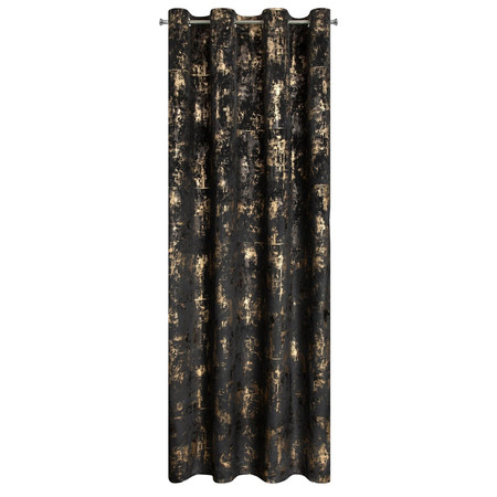 ZASŁONA GOTOWA TONIA 140 X 250 CM CZARNY