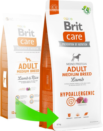 Brit Care Dog Hypoallergenic Adult Medium Lamb 12kg