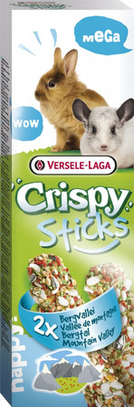 VERSELE LAGA Crispy Mega Sticks Rabbits/Chinchillas Mountain Valley 2szt.