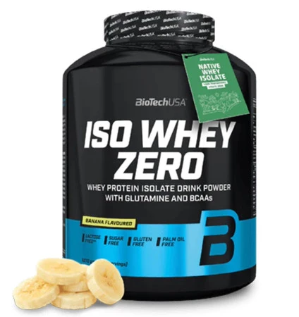 BioTech USA Iso Whey odżywka białkowa Izolat 2270g smak banan