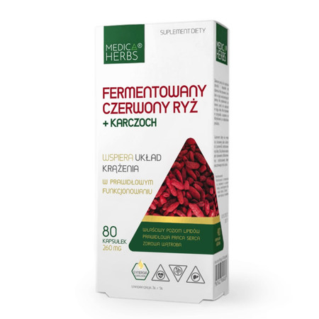 Medica Herbs Fermentowany Czerwony Ryż + Karczoch 80 kaps.