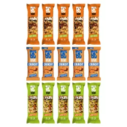 Zestaw mix smaków Baton BeRaw 15 szt: 5szt. Orzechy&Miód Pekan, 5szt. Orzechy&Miód Pistacja, 5szt. orzechowy orzeszki z karmelem bez 40 g bez cukru