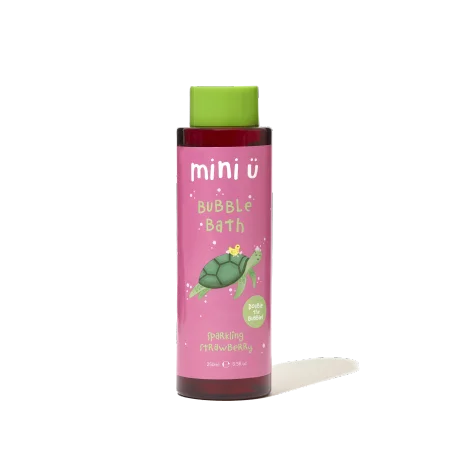 Mini U naturalny bąbelkowy płyn do kąpieli - truskawka dla dzieci 250ml