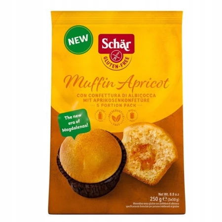 Muffin apricot - babeczki morelowe bezglutenowe 250 g KRÓTKA DATA 2025-12-02