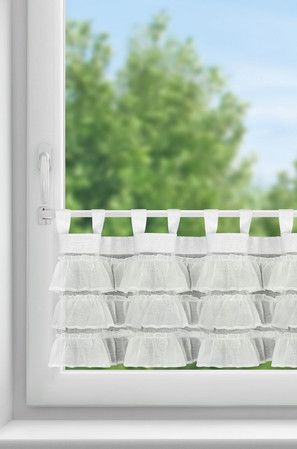 FIRANA GOTOWA LILIA 1 NA SZELKACH 150 X 45 CM BIAŁY