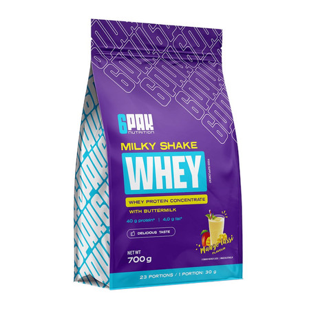 6PAK MILKY SHAKE WHEY odżywka białkowa koncentrat WPC 700g smak mango