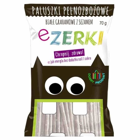 eZerki − Paluszki grahamowe białe sezamowe Brązowe − 70 g
