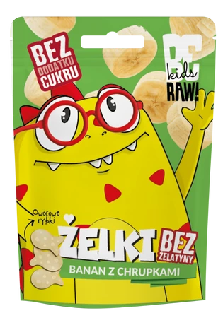 BeRAW! Kids Żelki Banan z chrupkami 35g żelki dla dzieci