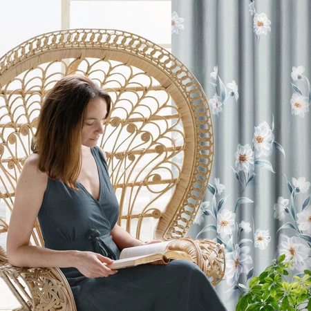 ZASŁONA GOTOWA NILA NA TAŚMIE 140 X 270 CM SREBRNY