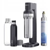 Brita Soda TRIO - Saturator - system nagazowywania wody czarny + cylinder BRITA CO₂ + butelka szklana  0,84l + butelka stalowa 0,5l