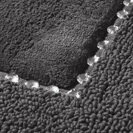 DYWANIK ŁAZIENKOWY CHIC 60 X 90 CM STALOWY