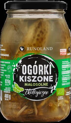 OGÓRKI KISZONE MAŁOSOLNE BIO 820 g (460 g) - RUNOLAND
