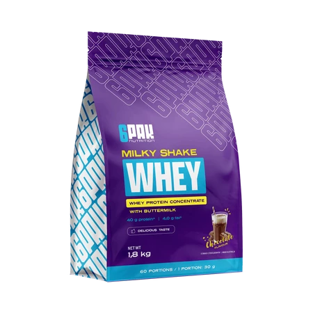 6PAK MILKY SHAKE WHEY odżywka białkowa WPC 1800 g smak czekolada