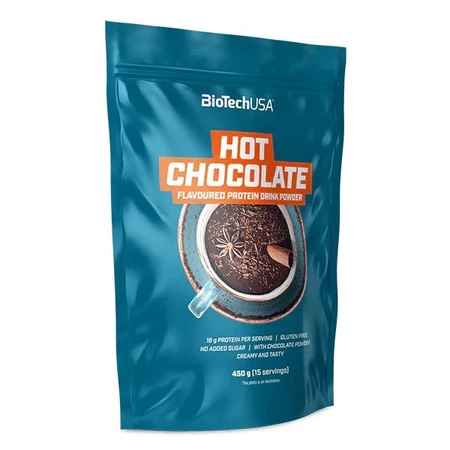 BioTech USA Hot Chocolate flavoured protein drink powder 450 g