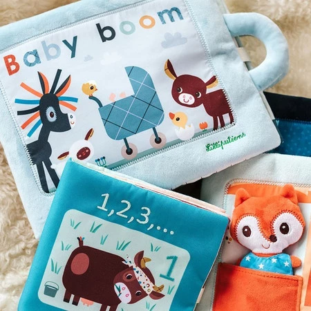 Lilliputiens Miękka książeczka edukacyjna do nauki liczenia 1, 2, 3... 18 m+