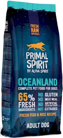 Primal Spirit Oceanland Ryba - półwilgotna karma dla psa z alergią - 12kg