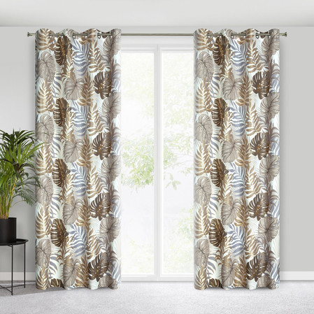 ZASŁONA GOTOWA D91 KORFU 140 X 250 CM BRĄZOWY