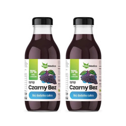 Zestaw: 2x EkaMedica Syrop Czarny bez bez dodatku cukru 0,3L