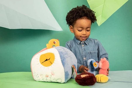 Lilliputiens Domek aktywizujący z grzechotkami Piesek Jules 9 m+