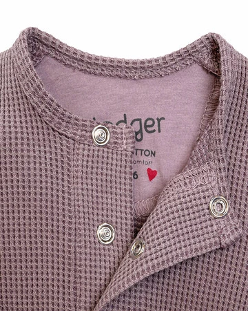 Lodger Pajacyk piżamka niemowlęca bawełniana wrzosowa Ciumbelle Rose r. 62