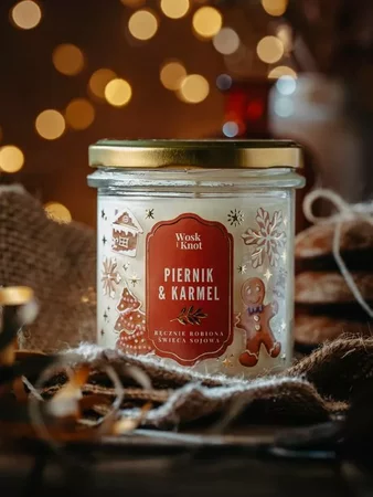 Woskiknot świeca sojowa Piernik & Karmel 300ml