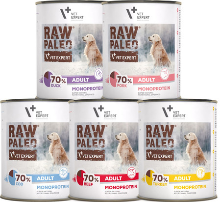 Vet Expert RAW PALEO Adult Monoprotein Kaczka 800g
