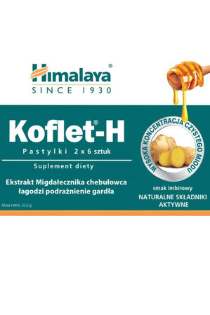 Himalaya Koflet-H Tabletki Do Ssania Imbir 12Szt.