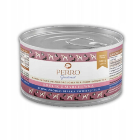 Perro Gourmet Królik z marchewką   - Karma mokra dla psa - 200 g