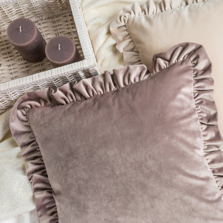 POSZEWKA VELVET 25 45 X 45 CM BORDOWY