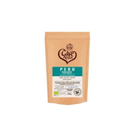 Cafe Mon Amour − Kawa ziarnista ręcznie palona 100% Arabica Peru BIO − 250 g