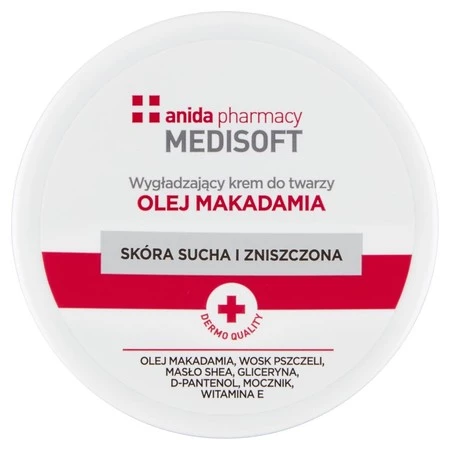 Medisoft wygładzający krem do twarzy olej makadamia 100ml