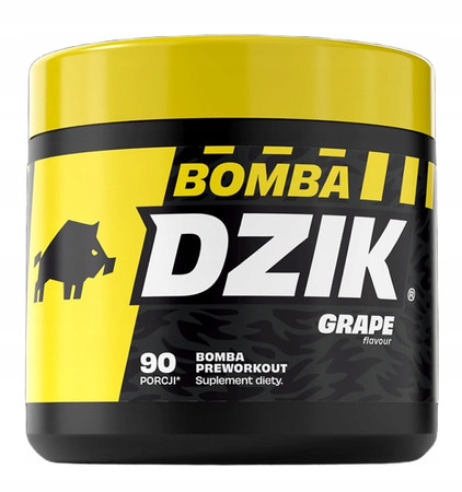 DZIK BOMBA przedtreningówka 300g smak winogrono