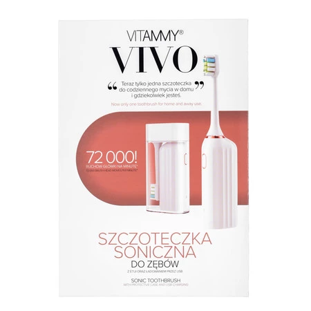 VITAMMY VIVO white Szczoteczka soniczna z etui / biały
