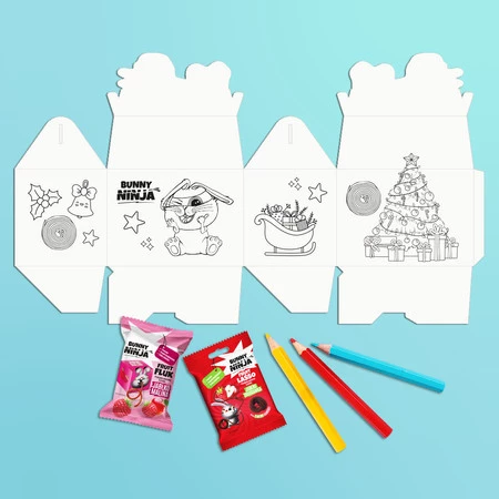 Bunny Ninja Christmas Delight owocowe słodycze bez dodatku cukru 206G