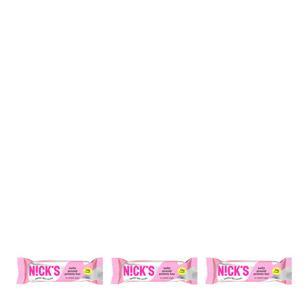 Zestaw: 3x N!CK'S Nicks Salty Peanut Protein Bar Baton proteinowy z orzechami ziemnymi 50g