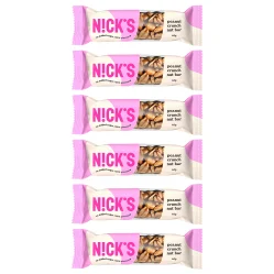 Zestaw 6x N!CK'S Nicks Nut Bar Peanut Crunch Baton migdałowy bez cukru 40g vegan