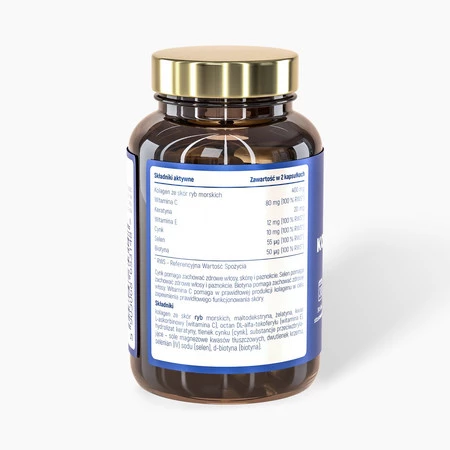 Noble Health Kolagen morski skóra włosy paznokcie 60 kaps.