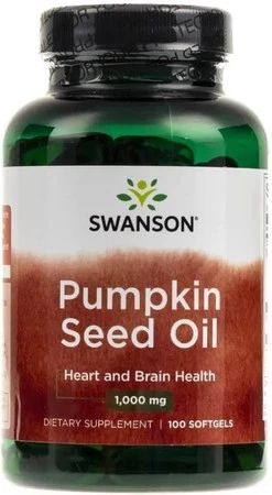 SWANSON Pumpkin seed oil 100mg, 100sqels. - Olej z pestek dyni