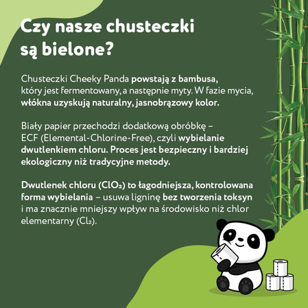 Cheeky Panda, Chusteczki kosmetyczne uniwersalne, pudełko kostka 56 szt.