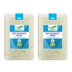 Zestaw 2x Bio Planet − Ryż Basmati biały bezglutenowy BIO − 2 kg