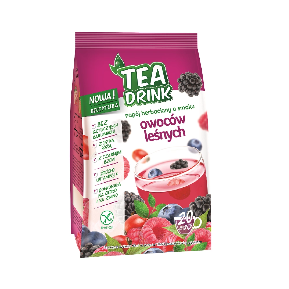 Napój herbaciany owoce leśne Bezglutenowy 300 g Tea Drink Celiko - granulowana herbata