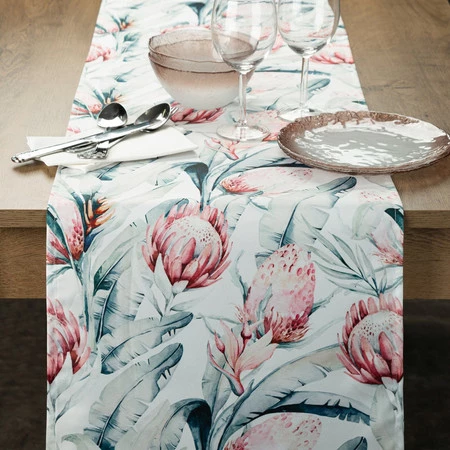 OBRUS GARDEN 40 X 180 CM BIAŁY