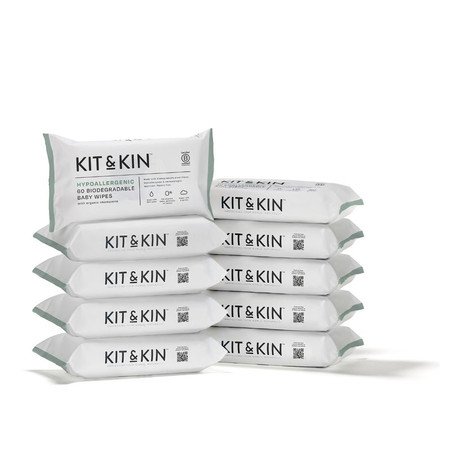 Kit & Kin, Chusteczki nawilżane dla dzieci, 60 szt.