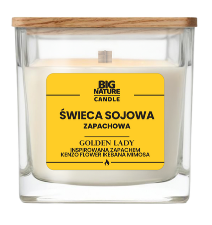 Big Nature Świeca sojowa o zap. GOLDEN Lady -zap. Insp. KENZO Flower 220g