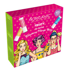 4organic Zestaw balsamów do ust Pin-up