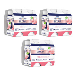 Zestaw 3x Resource Ultra + Strawberry 4 x 200ml
