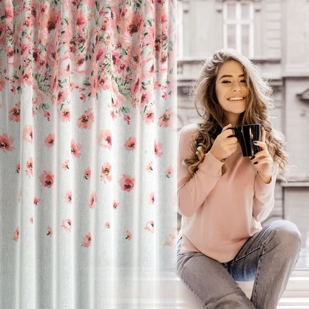 ZASŁONA GOTOWA OLIWIA NA TAŚMIE 140 X 270 CM BIAŁY