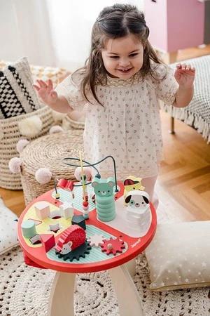 Janod Stolik edukacyjny duży drewniany Baby Forest